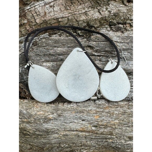 Cute Baseball Epoxy And Rhinestone Necklace  With Matching Earrings Jewelry Set - Picture 9 of 9